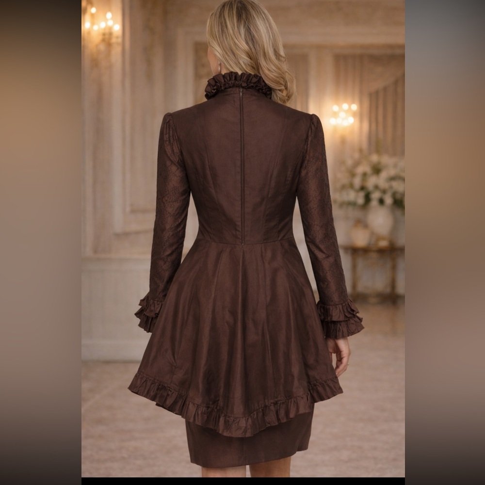 Chez Vouzde France long sleeves Ruffle jacket - Picture 3 of 15